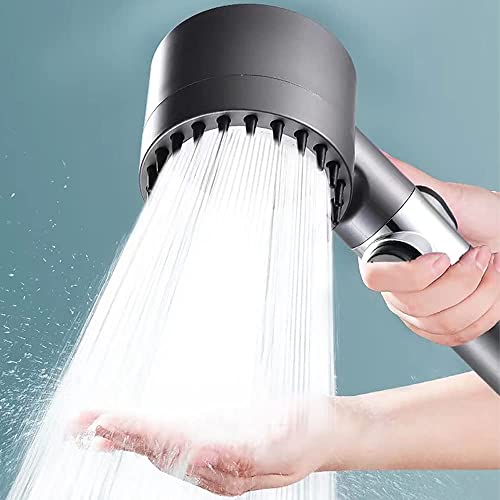 Hochdruck-Duschkopf, für Badezimmer, 4 Modi, verstellbar, Anti-Kalk-Handbrause mit Stop, Wassersparkopf, SPA Duschkopf (A) von Demiawaking