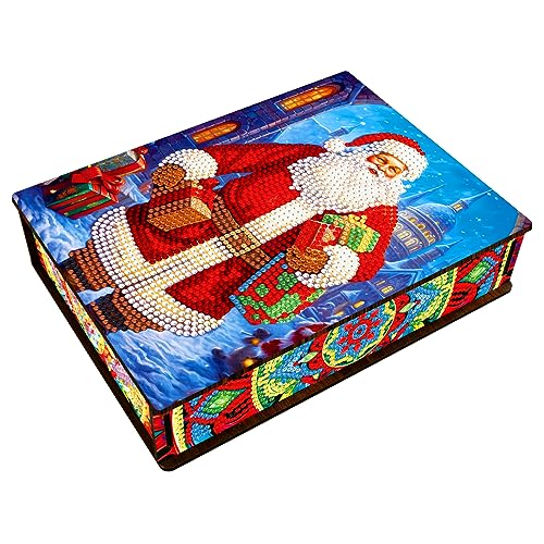 Klassische Mandala Diamond Painting Schmuckkästchen Aufbewahrungsbox DIY Diamant Malerei Schmuckaufbewahrung Holz Organizer Box Geschenke (R) von Demiawaking