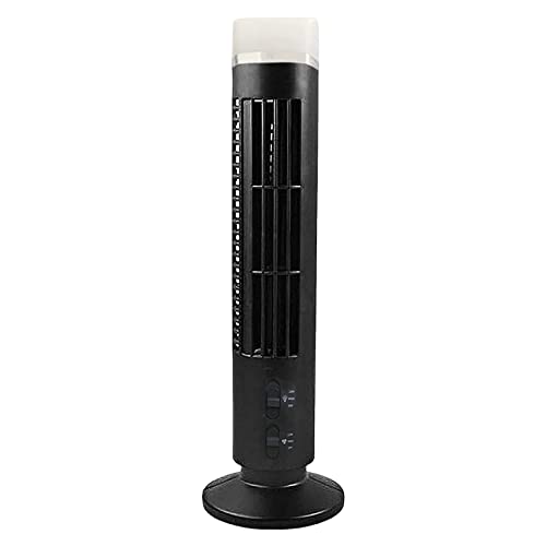 Mini Klimaanlage Ventilator, 3W Luftkühler Desktop Kühler, mit LED, USB Mobile Klimageräte, 2 Geschwindigkeiten für Büro, Reise, Sport (Schwarz) von Demiawaking