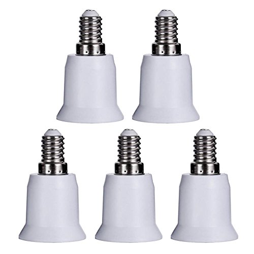 demiawaking 5Pcs Schrauben E14 auf E27 Lampenfassung verstellbar Adapter konvertieren Kronleuchter Lampe Sockel Halter Konverter von Demiawaking