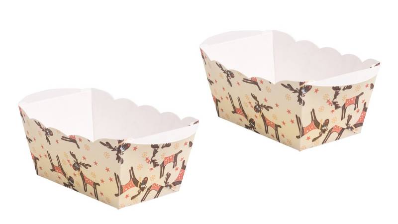 Demmler Backform 2er Set Mini-Backformen mit Elch-Design - 2x 10 Stück - 7x4x4cm, für Hobbybäcker, Familienfeste und Buffets - Made in Germany von Demmler