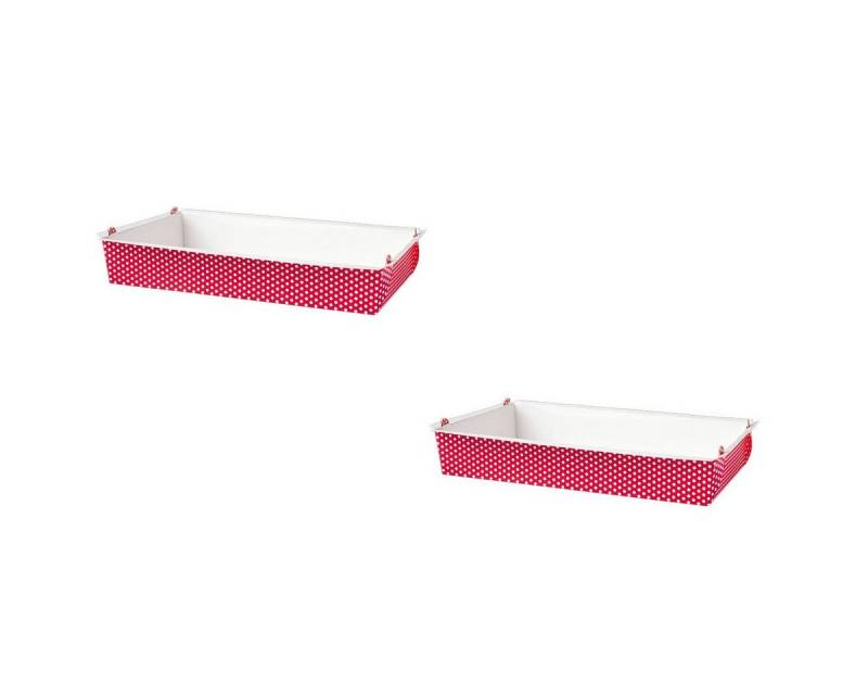 Demmler Backform Back- & Auflaufform 2er Set Rot Punkte - 2 x 2 Universalbackformen, mit schönen Verzierungen - Made in Germany von Demmler