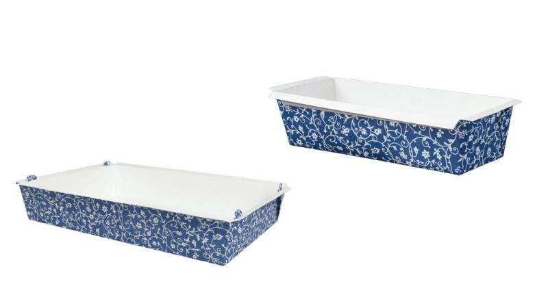 Demmler Backform Back- & Auflaufform + XXL Backform Set - Blau, mit schönen Mustern in 2 verschiedenen Größen - Made in Germany von Demmler