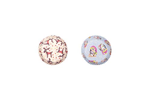 Demmler Backform & Backzubehör mit Elch & Pinguinmotiven - 2er Muffinförmchen Set - 120 Stück - Made in Germany von Demmler