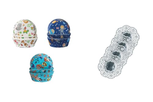 Demmler Muffinförmchen Set Abenteuer - Cupcakeförmchen mit den Motiven Pirat, Astronaut, Tierwelten inklusive 4 Tassendeckchen in Silber - Maße: 5 x 5 x 2,5 cm - Insgesamt 180 Stück - Made in Germany Demmler Muffinförmchen Set Abenteuer - Cupcakeförmchen mit den Motiven Pirat, Astronaut, Tierwelten inklusive 4 Tassendeckchen in Silber - Maße: 5 x 5 x 2,5 cm - Insgesamt 180 Stück - Made in Germany von Demmler