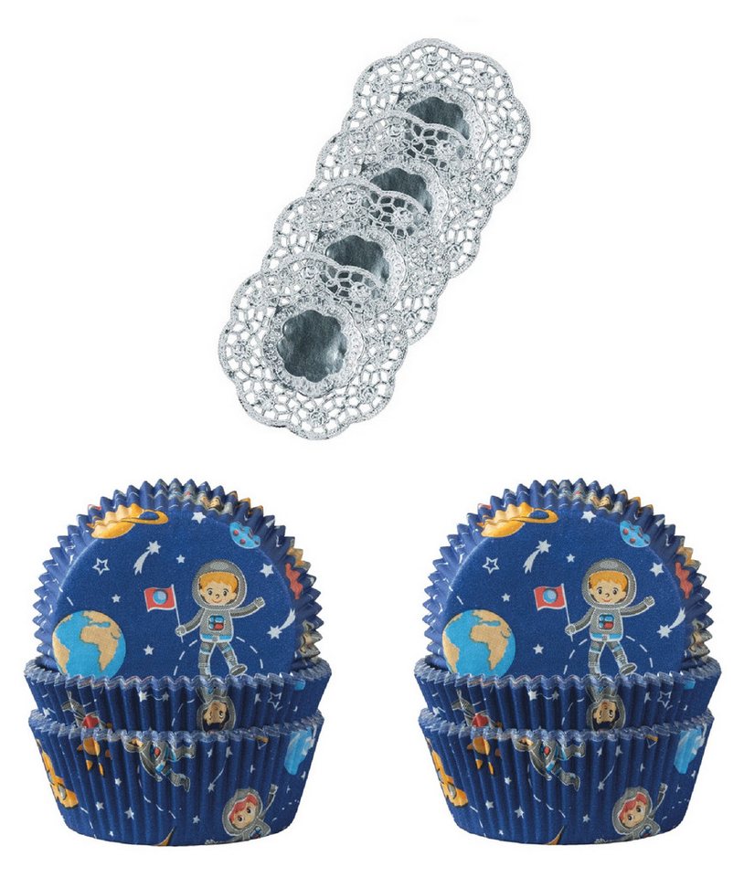 Demmler Muffinform 2er Set Astronaut - Inklusive Tassendeckchen in Silber, zum Dekorieren und Backen von Muffins - Made in Germany Demmler Muffinform 2er Set Astronaut - Inklusive Tassendeckchen in Silber, zum Dekorieren und Backen von Muffins - Made in Germany von Demmler