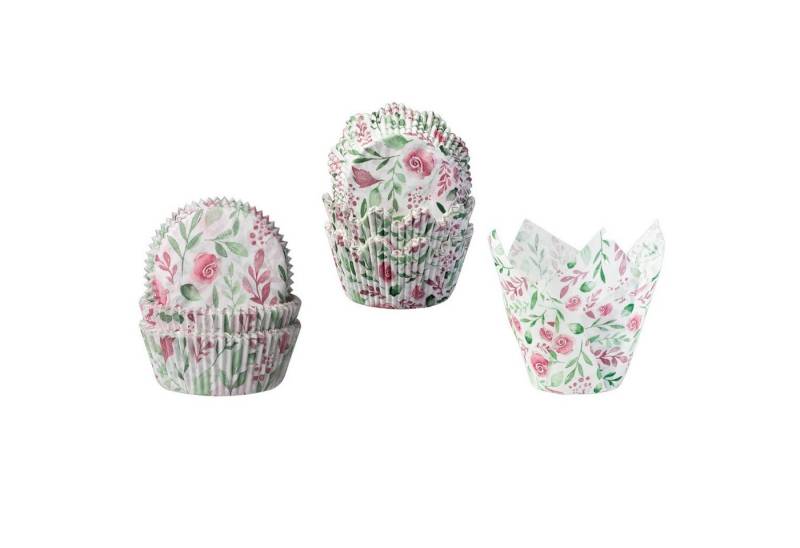 Demmler Muffinform 3er Set, Rosendesign, Muffinförmchen, Kronenbackförmchen, Tulip Wraps - Made in Germany von Demmler