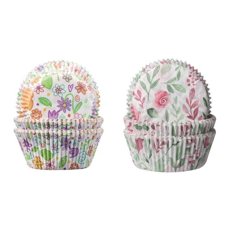 Demmler Muffinform Backformen Set - 2er Blumenwiese+Rose, Sets mit verschiedenen Motiven aus Papier - Made in Germany von Demmler