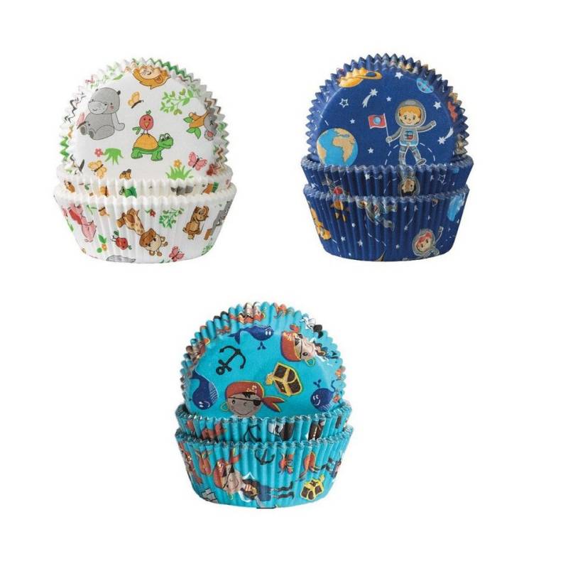Demmler Muffinform Backformen Set - 3er Abenteuer, Sets mit verschiedenen Motiven aus Papier - Made in Germany von Demmler