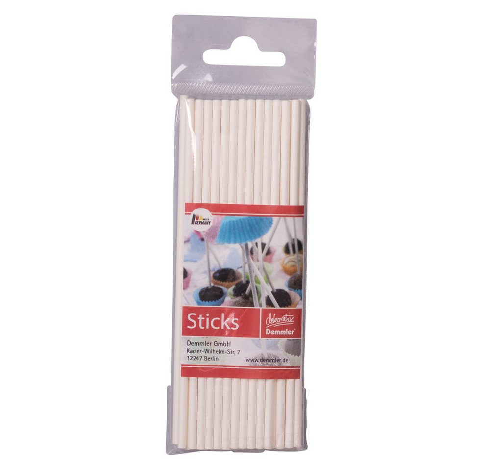 Demmler Muffinform Cake-Pop-Sticks - ca. 15 cm - 40 Stück von Demmler