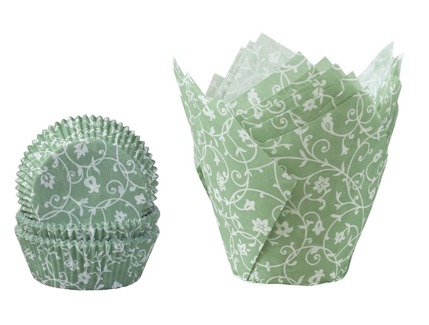 Demmler Muffinform Muffin + Tulip Classico Sets Jade - 60Stk. + 24Stk., Backformensets - Made in Germany von Demmler