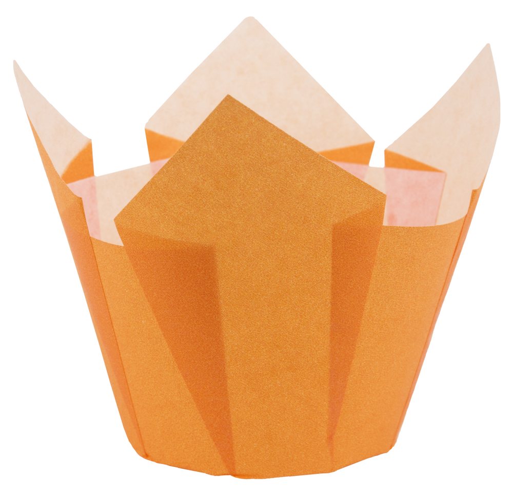 Demmler Muffinform Muffin-Tulip-Wraps orange - 24 Stück -, zum stilvollen Anrichten von Muffins und Cupcakes - Made in Germany von Demmler