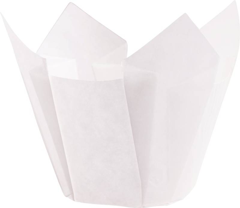 Demmler Muffinform Muffin-Tulip-Wraps weiß - 24 Stück, zum stilvollen Anrichten von Muffins und Cupcakes - Made in Germany von Demmler