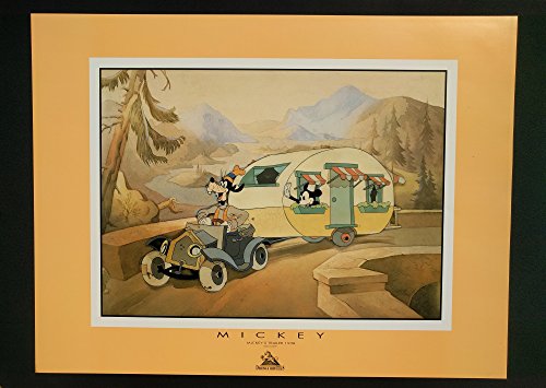 Disney Poster - (Mickey Mouse 1) - Retro Art Kunstdruck - Mickey Mouse/Schneewittchen und die 7 Zwerge/Pinocchio von Demons & Merveilles