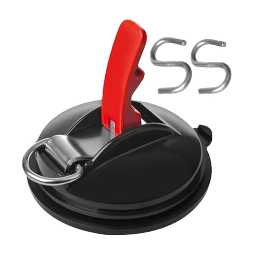 Demsyeq Robuste Vakuum-Saugnäpfe – robuste Saugnäpfe mit Haken | keine gelochten Spannclips für Küche, Bad, Toilette, Autoreise, Camping von Demsyeq
