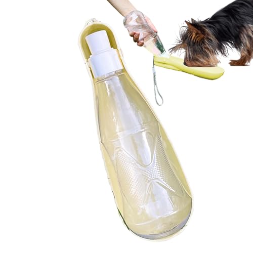 Hunde-Reisewasserflasche, Haustier-Wassertrinkflasche, 450 ml Wassertrinkflasche für unterwegs, Auslaufsicherer Haustier-Trinkbecher für Spaziergänge im Freien, zum Wandern beim Camping von Demsyeq