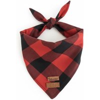 Personalized Dog Bandana With Velcro | Custom Name Scarf For Dogs Handmade Pet Accessory Leather Tags Changeable von DenaPets