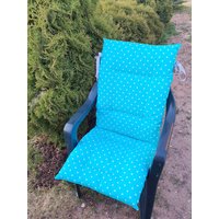 Adirondack Stuhlkissen Universalkissen Korbstuhlkissen Gartenkissen Stuhlauflagen Mit Bindebändern Blau Multiplex von DenaTextileDecor