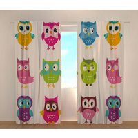 Eulen Verdunkelungsvorhänge Kinderzimmer Dekor | 2 Paneele Eulen Verdunkelungsvorhänge Kinderzimmer Dekor | 2 Paneele von DenaTextileDecor
