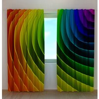 Regenbogen Verdunkelungsvorhänge Abstrakt Lgbt Home Decor von DenaTextileDecor