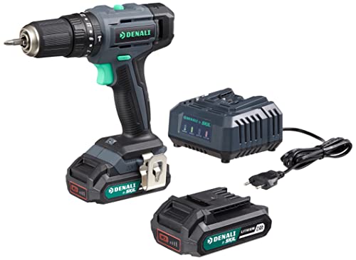 Amazon-Marke: Denali by SKIL, Schlagbohrer-Set, 18 Volt (20 V max.), inklusive zwei 2,0 Ah Lithium-Akkus und Ladegerät, Grün von Denali