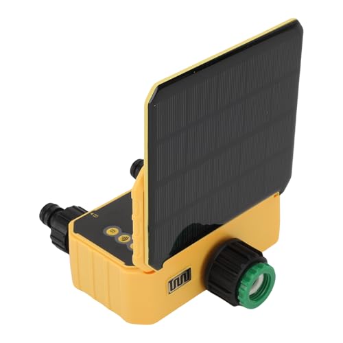 2 Outlet Water Timer, WiFi Solar Watering Timer mit Regenerfassungsfunktion, Automatischer Bewässerungstimer für Gartenhof mit WLAN -Verbindung und Solarpanel von Denash