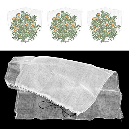 Denash 3pcs Weiße Pflanzennetze Stabile Netzabdeckung Zum Schutz von Pflanzen vor Insekten, Vögeln Im Garten, Pflanzen; 80 X 100 Cm von Denash