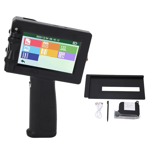 Denash 4,3-Zoll-LED-Touchscreen, Schnell Trocknendes Tintenstrahldrucker-Kit, Genießen Sie EIN Smartphone-ähnliches Benutzererlebnis. Handheld-Tintenstrahldrucker, Intelligente von Denash