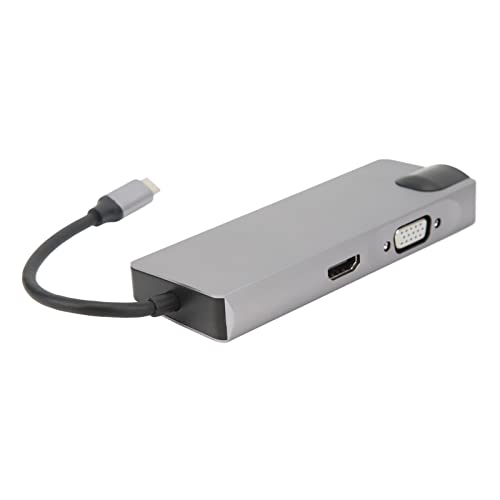 Denash 8 in 1 Typ -C -Hub Fast Lade HD Multimedia Schnittstellenadapter für USB Docking Station Aluminiumlegierung Material von Denash