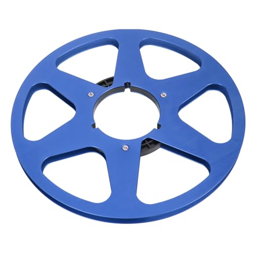 Denash Aluminiumlegierung Rouvre mit 6 Universellen Löchern für 1/4 Zoll Streifen 10,5 Zoll Durchmesser, Schallaufzeichnungsset für Soundtracks mit Spulenspule (BLUE) von Denash