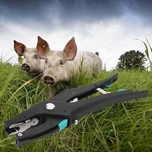 Denash Automatische Rückprallrinderkühe Schweine Schaf Ohr -Tag -Pflaster Applikator Werkzeug für Viehbauern Schwarze Legierung von Denash
