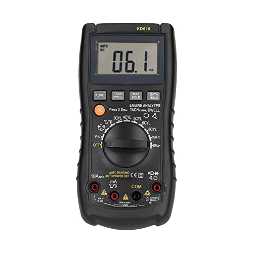 Denash Digital Multimeter Smart Backlight LCD -Spannungsstromentester für die Reparatur von Home Appliance Reparatur Leichter Tragbarer Multimeter (KD616) von Denash