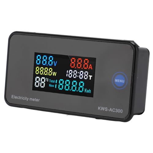 Denash Digital Voltmeter Amperemeter Farbenfrohe LCD -Anzeige Wechselstromspannung Messgerät für Haushaltsgeräte Schwarz Denash Digital Voltmeter Amperemeter Farbenfrohe LCD -Anzeige Wechselstromspannung Messgerät für Haushaltsgeräte Schwarz von Denash