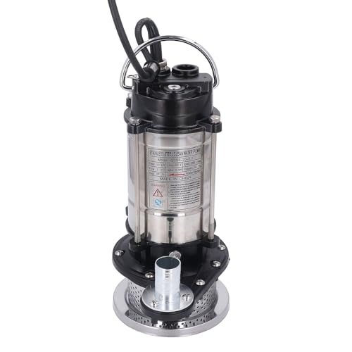 Denash Direktstrom Rostfreier Stahl -Tauchpumpe für eine Effiziente Wasserübertragung 1100 W 20 M Kopf ³/h Hauswasserversorgung (EU-Stecker) von Denash