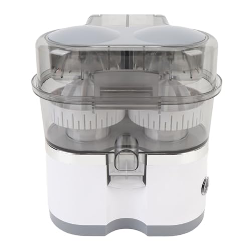 Denash Dual Head Electric Electric Citrus Juicer Kompaktsaft -Extraktormaschine für Orange Zitronen Kiwi Grapefruit, Tragbarer Entsafter für Schnelles Lebensstil (WHITE) von Denash