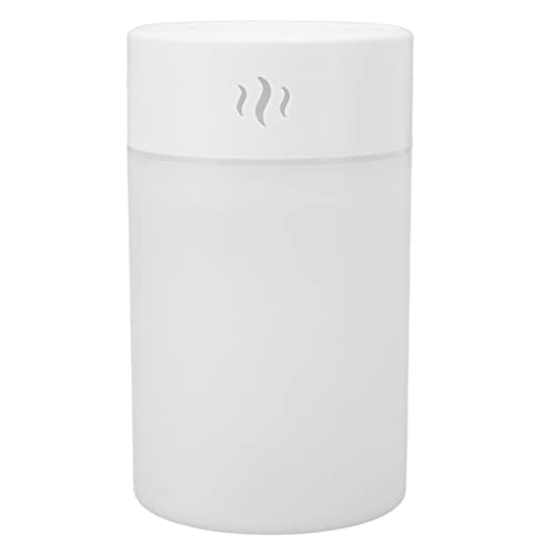Denash Einfacher Weißer Tragbarer Mini -Luftbefeuchter Farbenfrohe LED -Licht USB Ladung 260 Ml Schreibtisch Luftbefeuchter für Schlafzimmerbüro von Denash