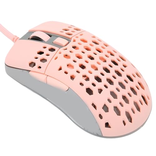 Denash Einstellbare DPI -Geschwindigkeit RGB Backlight Wired Maus Mechanische Maus für -Laptops, Computer USB 2.0 16000 DPI Gaming (Rosenate) von Denash