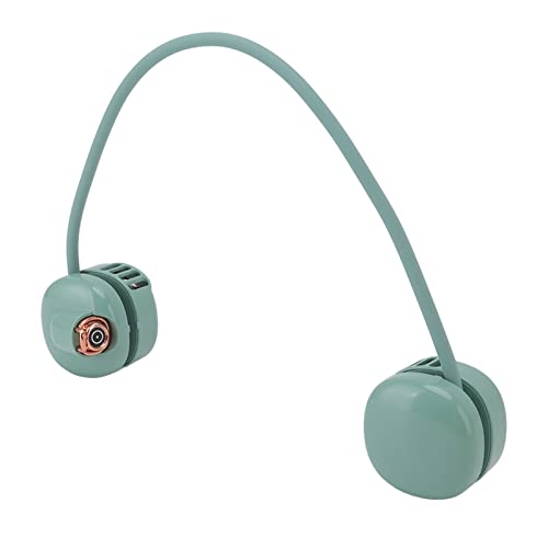 Denash Faltbare Tragbare Doppelventilatoren Nackenlüfter für Superluftstrom Leichte Kühlhalslüfter Zum Einkaufen Im Freien Im Freien (GREEN) von Denash