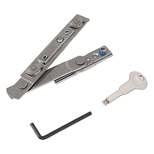 Denash Fensterersatzteile Versteckte Casement -Scharnier Edelstahl -Lüftungsbegrenzer Design Child Proof Lock (14 mm Schlitzbreite) von Denash