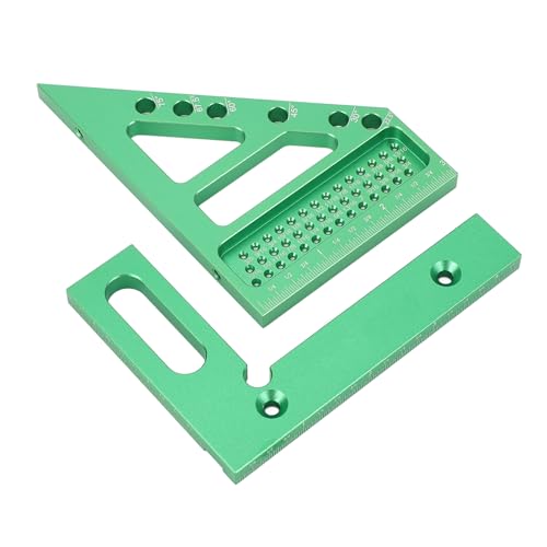 Denash Grüner Carpenter Square Lurer mit Lokalisierungsstift und Vielseitigem Design für Dreidimensionale Objekte - Ideal für Holz-, Marmor- und Metallrohrmessungen von Denash