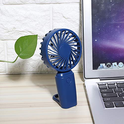 Denash Handheld Double Leaf Vane/Wing Hook Lüfter Kompakt Tragbarer Verstellbarer Basislüfter für Home Office Outdoor, USB-Lade-Ultra-Ventilator für Alle Altersgruppen von Denash