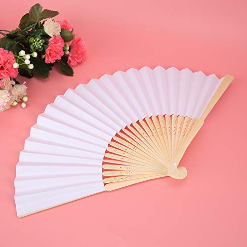 Denash -Handlüfter 5pcs Tragbarer Faltbarer Lüfter für Haushaltsdekoration und Täglich (WHITE) von Denash