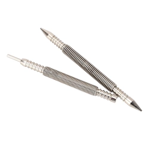 Denash Kompakte Dual -Head -Nagel Setzer und Scharnierstift Loch Set Multi Set Federnagel für Holzmetall Kunststoffmarkierung, 2 PCs Handy Hammering Werkzeuge für Handwerksmänner von Denash