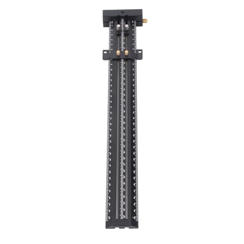 Denash Langlebiger T Typen Schreibfachlineer mit Gleitfunktion Aluminiumlegierung Holzbearbeitungswerkzeug (BLACK) von Denash