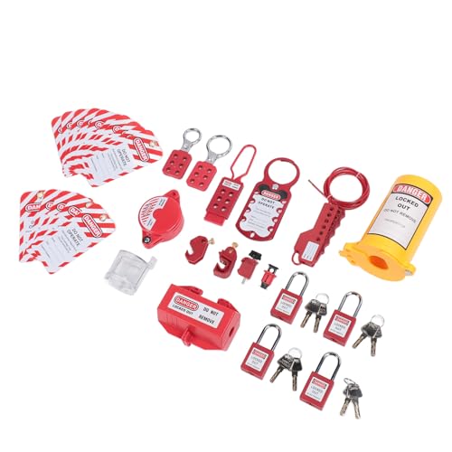 Denash Lockout Tagout Kit Circuit Breaker Sperrungen Hängenden Schnallen für Elektrische Sicherheitssysteme, Nylonmaterial Denash Lockout Tagout Kit Circuit Breaker Sperrungen Hängenden Schnallen für Elektrische Sicherheitssysteme, Nylonmaterial von Denash