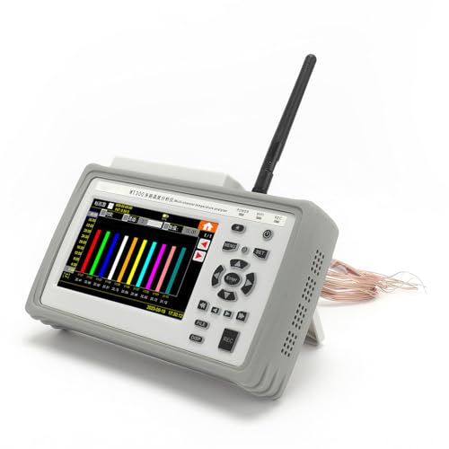 Denash Logger für Industrieemperaturen Hochgenauigkeit Thermometerrecorder für Multi-Sensor-Eingang, 10 Kanal-Thermoelement-Rekorder für die Analysekurvenanzeige von Denash
