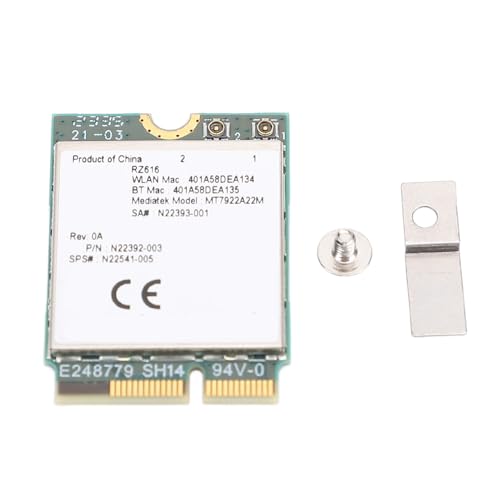 Denash M.2 Wifi6e Wireless Card Adapter, 5374Mbit / S 5.2 Band für Siege 10 11, Umfassende -Band -Unterstützung mit 2,4 GHz, 5 GHz, 6 GHz Frequenzen Denash M.2 Wifi6e Wireless Card Adapter, 5374Mbit / S 5.2 Band für Siege 10 11, Umfassende -Band -Unterstützung mit 2,4 GHz, 5 GHz, 6 GHz Frequenzen von Denash