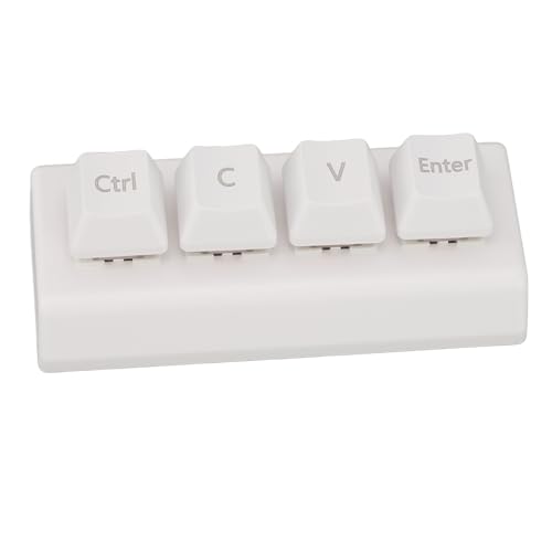 Denash Makro-Tastatur, Programmierbare 4-Tasten-Tastatur, Plug-and-Play für die Familie (White) von Denash