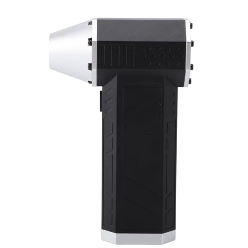 Denash Mini Jet Lüfter LED LED Light 3 Geschwindigkeiten Wiederaufladbare Elektrische Luftluft Duster Tragbare Turbo -Lüftergebläse für Dunkle Szenen (schwarz+silber) von Denash