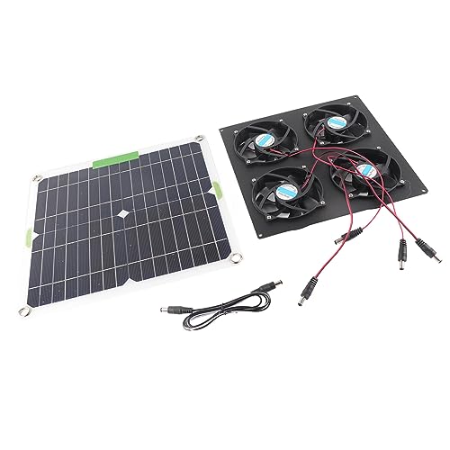 Denash Monokristalline Silicon Solar Panel Lüfterkit mit Wasserdichtem Abluftventilator für Gewächshäuser, Langlebiger Solarantrieb für den Außenbereich Im Freien Denash Monokristalline Silicon Solar Panel Lüfterkit mit Wasserdichtem Abluftventilator für Gewächshäuser, Langlebiger Solarantrieb für den Außenbereich Im Freien von Denash